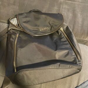 Tumi Backpack with olive green w/ Gold Accents